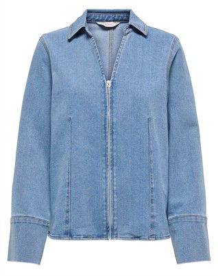 Frida Zip Denim Skjorte